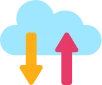 Data in the cloud icon